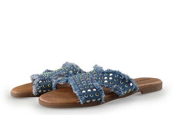 Ann Rocks Slippers in maat 39 Blauw, Slippers, Ann Rocks, Zo goed als nieuw, Verzenden