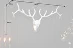 Moderne wanddecoratie VEADO 98cm zilveren hertengewei -, Ophalen of Verzenden, Nieuw