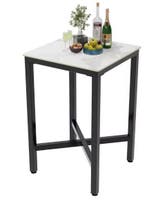 Vierkante Industriële Bartafel – Steen & Metaal, 70×70×105, Verzenden, Nieuw