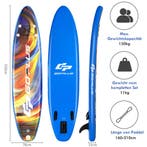 2dekans | Coast Opblaasbaar SUP Board Blauw – 335 x 76 x 15, Ophalen of Verzenden, Zo goed als nieuw