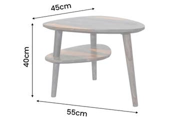 Salontafel ORGANIC LIVING 55cm met opbergvak sheesham hout, Ophalen of Verzenden, Nieuw