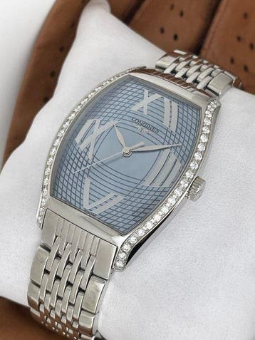 Longines - Evidenza Full Diamonds - L26550016 - Unisex -, Sieraden, Tassen en Uiterlijk, Horloges | Antiek