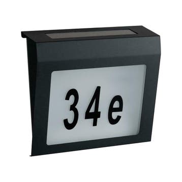 Solar Huisnummer Axel zwart op zonne energie met nummers, Zonne-energie, Verzenden, Minder dan 50 watt, Wandlamp