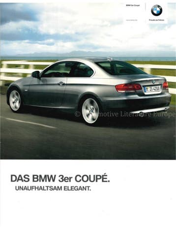 2009 BMW 3 SERIE COUPÉ BROCHURE DUITS, Nieuw, BMW, Author