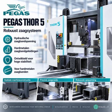 Automatische dubbelkoloms bandzaagmachine Pegas 620x550 mm