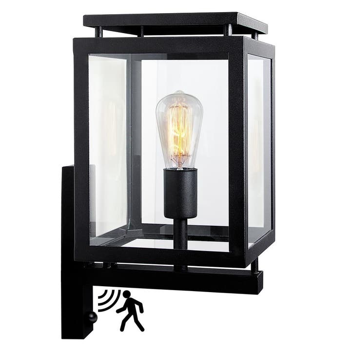 De Vecht Muurlamp Bewegingssensor Zwart Buitenverlichting, Tuin en Terras, Buitenverlichting, Verzenden