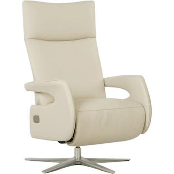 Leren relaxfauteuil Vibe elektrisch - Massif Ecru (crème) -, Huis en Inrichting, Fauteuils, Industrieel, Modern, Scandinavisch