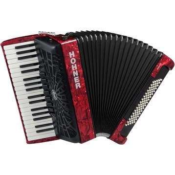 HOHNER A16432 Bravo III 80 Accordeon Rood – 37 toetsen, 80, Muziek en Instrumenten, Accordeons, Ophalen of Verzenden, Nieuw, Hohner