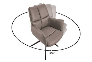 Bureaustoel PAPILLON bruin echt leer zwart metalen frame met, Huis en Inrichting, Stoelen, Ophalen of Verzenden, Nieuw
