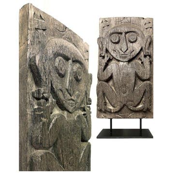 part of house- or doorpanel - Aso - Iban Dayak - Indonesië