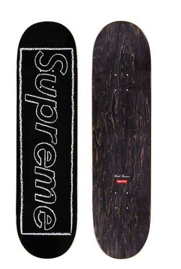 Kaws (1974) - NO RESERVE Kaws x Supreme Skateboard Chalk