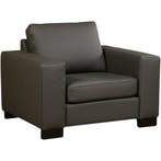 Leren fauteuil Enjoy - Toledo Antracite (donkergrijs) -, Nieuw, Ophalen of Verzenden, 100 tot 125 cm, Modern