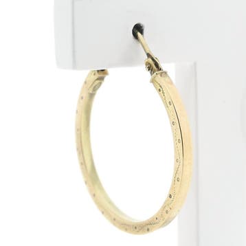 8 karaat oorringen; Ø 26,4 mm (Oorbellen), Sieraden, Tassen en Uiterlijk, Oorbellen, Ophalen of Verzenden, Gebruikt, Geel, Goud