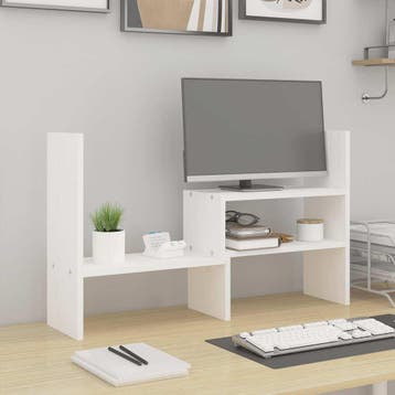 vidaXL Monitorstandaard (39-72)x17x43 cm massief grenenhout, Verzenden, Nieuw