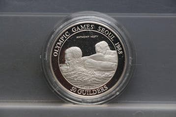 Suriname. 50 Guilders 1988 (PROOF - muntslag) Summer