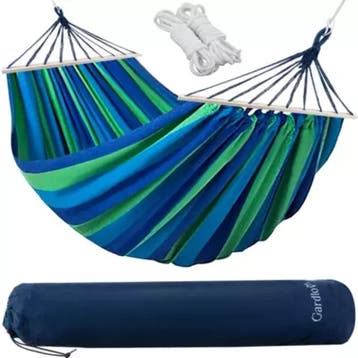 Gardlov Tweepersoons Tuinhangmat 260x160 cm - Blauw/Groen..., Tuin en Terras, Ophalen of Verzenden, Nieuw