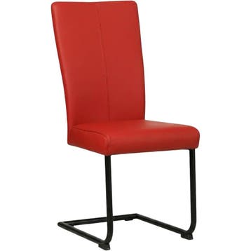 Leren eetkamerstoel Dry - Toledo Ducati (rood) - Sledepoot, Nieuw, Leer, Ophalen of Verzenden, Rood