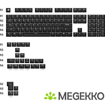 Glorious GPBT Basics Keycaps Classic Black - US, Verzenden, Nieuw, Glorious