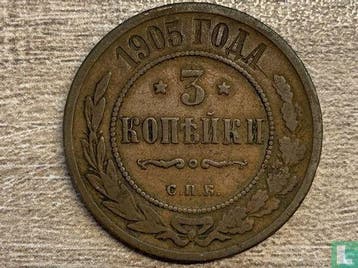 Rusland 3 kopeke 1905, Verzenden, Overige landen, Losse munt