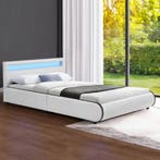 Gestoffeerd bed Sevilla - 140 x 200 cm - Wit, Huis en Inrichting, Slaapkamer | Bedden, Verzenden, Nieuw