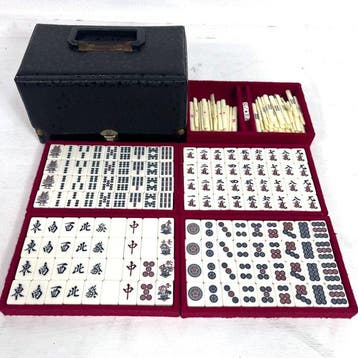 Bordspel - Japanese Mahjong Set - Composiet, Antiek en Kunst