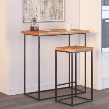 Tafelblad acacia 70x60cm | Retourdeal 41% Korting, 50 tot 100 cm, Rustiek, Zo goed als nieuw, Tafelblad
