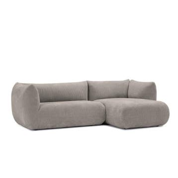 Loungebank Veendam - loungebanken - Taupe, Nieuw, Stof