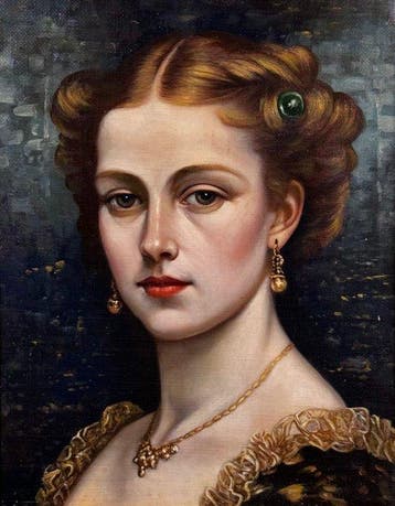 Italiaanse school (XX) - Ritratto di donna elegante
