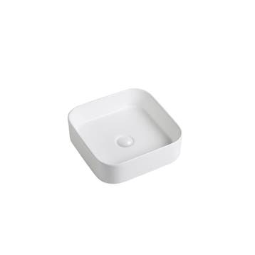 Wastafel Felice 37x37x11cm mat wit inclusief afvoerplug, Verzenden, Nieuw