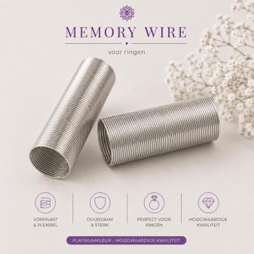 Memory wire voor ringen Ø 20 mm – ca. 40 wendingen – pl, Ophalen of Verzenden, Nieuw, Draad
