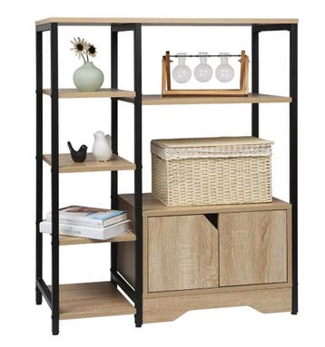 Nieuw Vintage Design Boekenkast in Licht Eiken – Houten Kast, Huis en Inrichting, Verzenden, Nieuw