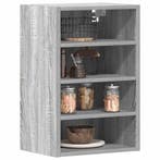 vidaXL Bovenkast Riga 40x29,5x60 cm bewerkt hout grijs, Verzenden, Nieuw, Grijs