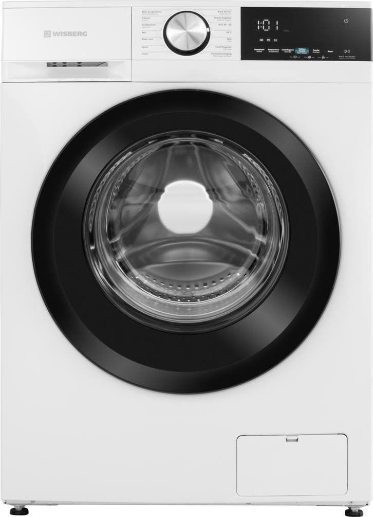 Wisberg Wbwm1400a18wnb Energiezuinige Wasmachine - 8kg 1400t, Witgoed en Apparatuur, Wasmachines, Nieuw, Voorlader, 85 tot 90 cm
