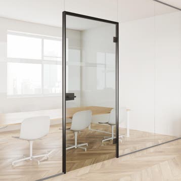 Glazen deur met deurkozijn 2,1m² - Zwart, Ophalen of Verzenden, Nieuw
