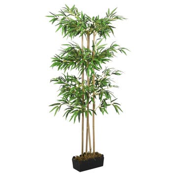 vidaXL Kunstplant bamboe 988 bladeren 150 cm groen, Verzenden, Nieuw