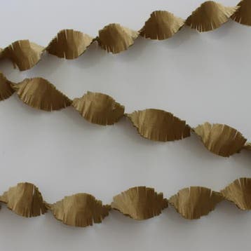 Gouden Crepe Papier Slinger 6 meter, Ophalen of Verzenden, Nieuw