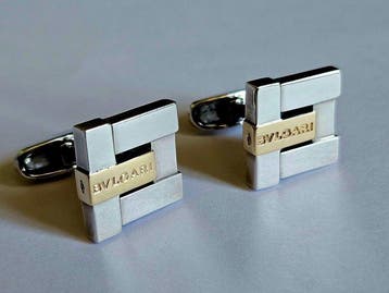 Bvlgari - Manchetknopen - 18 karaat Zilver, Geel goud