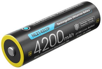 Nitecore NL2142LTP Oplaadbare 21700 Li-Ion batterij 4200mAh, Ophalen of Verzenden, Zo goed als nieuw