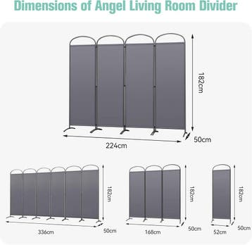 2dekans | Angel Living Kamerscherm - 4 Panelen - 224 x 182, Ophalen of Verzenden, Zo goed als nieuw