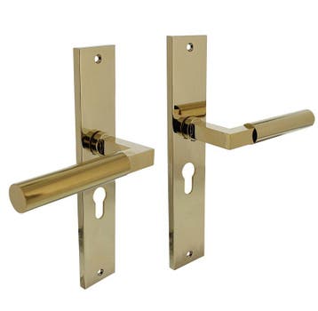 Intersteel deurklink Bau-Stil op langschild PC55 PVD, Verzenden, Nieuw