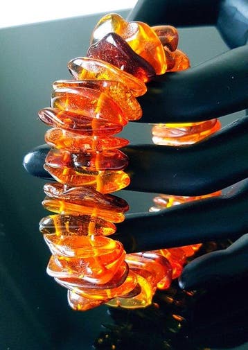 Amber Vintage natuurlijke Baltische barnsteen armband- 33 g