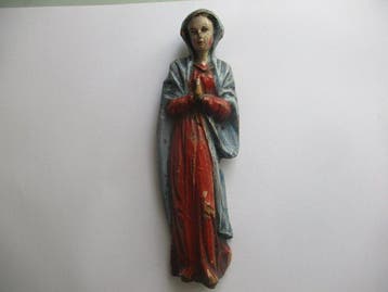sculptuur, Madonna betend - 24.5 cm - Lindehout - 1800