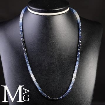 Sri Lanka saffiermonster - Jeans Blauwe Saffier Ketting –