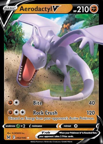 Aerodactyl V 092/196 Lost Origin, Ophalen of Verzenden, Nieuw, Losse kaart, Foil