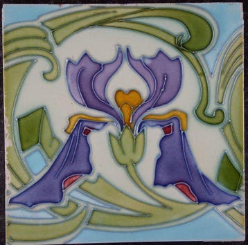 Art Nouveau Tegel - Manufactures Céramiques dHemixem, Antiek en Kunst