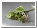 Corsage calla - miniroos pick groen /s voor bruiloft en, Ophalen of Verzenden, Nieuw