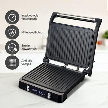 Contactgrill - Tosti apparaat - Tosti ijzer - Grill apparaat, Witgoed en Apparatuur, Verzenden, Zo goed als nieuw
