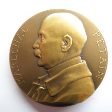 Frankrijk. Médaille en bronze Maréchal Pétain 1922