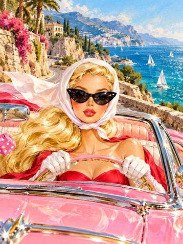 Shayer - Barbie on the Riviera - XL - 60x80cm – 1/1 Limited
