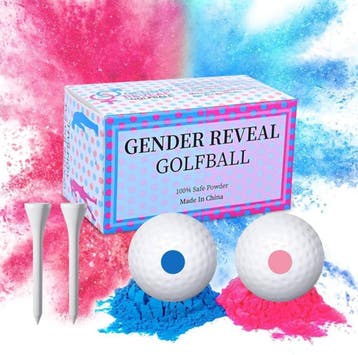 Genderreveal voetbal + 1 zakje roze en 1 zakje blauwe poeder, Ophalen of Verzenden, Nieuw, Feestartikel, Geboorte of Huwelijk